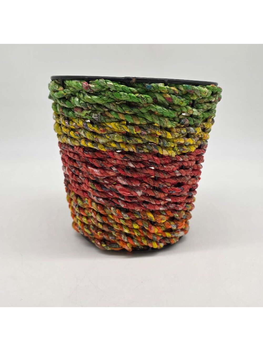 Recycled  Candy Wrapper Planter Basket 6" Tall by Ten Thousand Villages